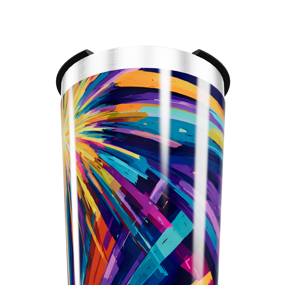 Copo Térmico - Estampa Colorida Abstrata