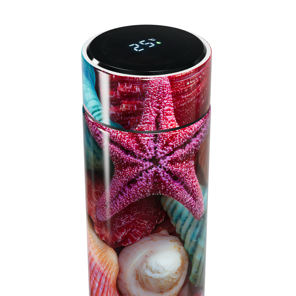 Garrafa Térmica Touch - Estampa Conchas Coloridas