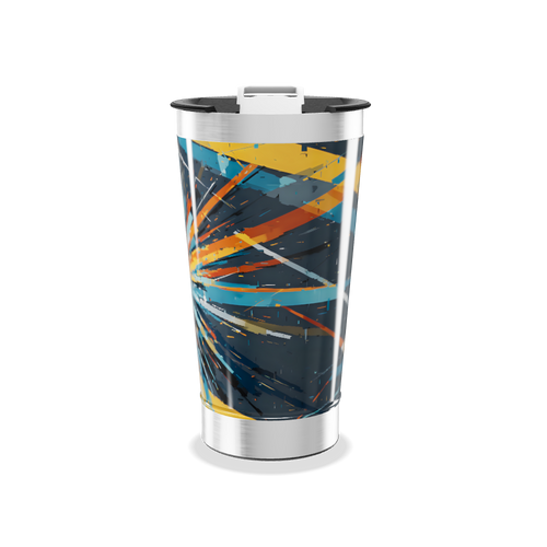 Copo Térmico - Estampa Abstrata Colorida