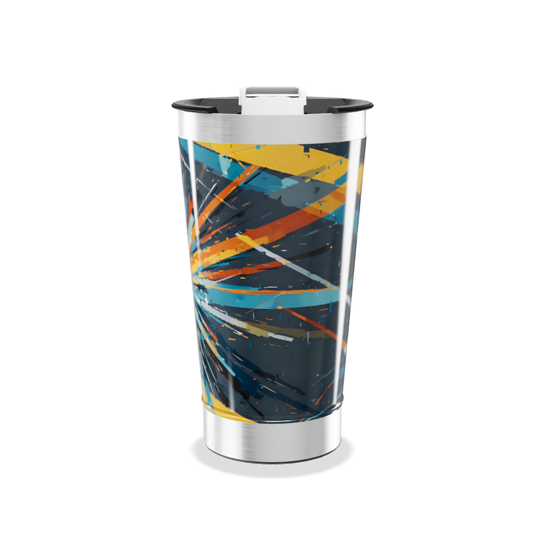 Copo Térmico - Estampa Abstrata Colorida