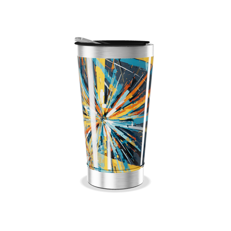 Copo Térmico - Estampa Abstrata Colorida