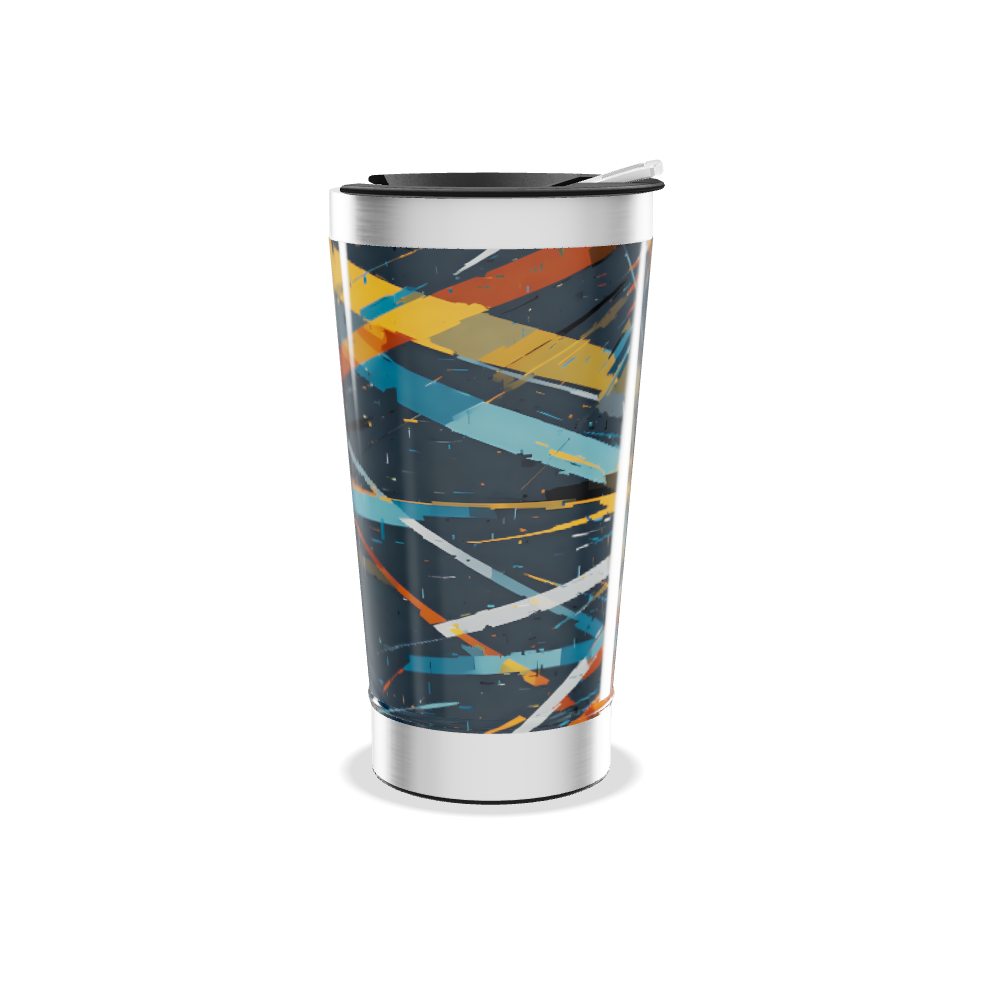 Copo Térmico - Estampa Abstrata Colorida