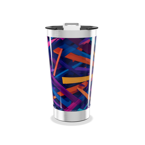 Copo Térmico - Estampa Colorida Abstrata