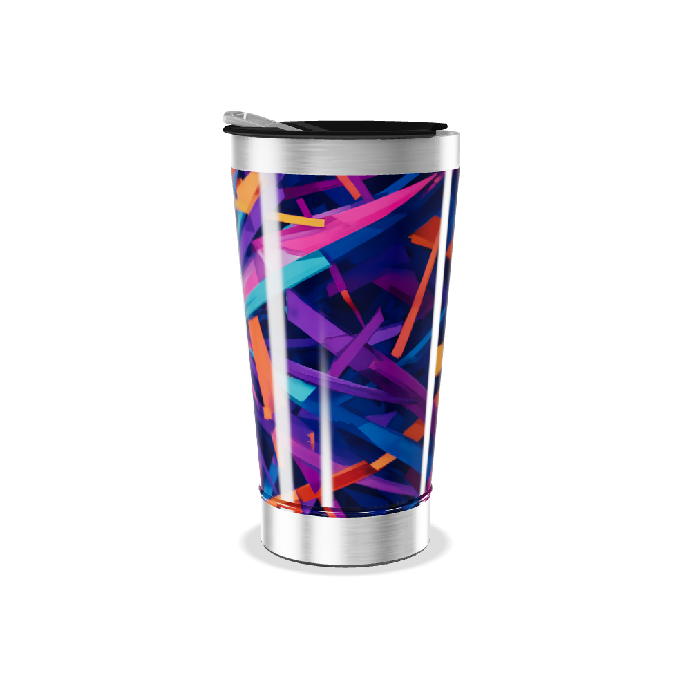 Copo Térmico - Estampa Colorida Abstrata