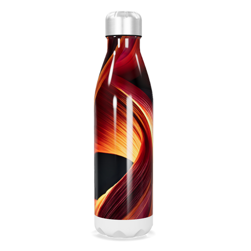 Garrafa Inox - Estampa Vermelha Abstrata
