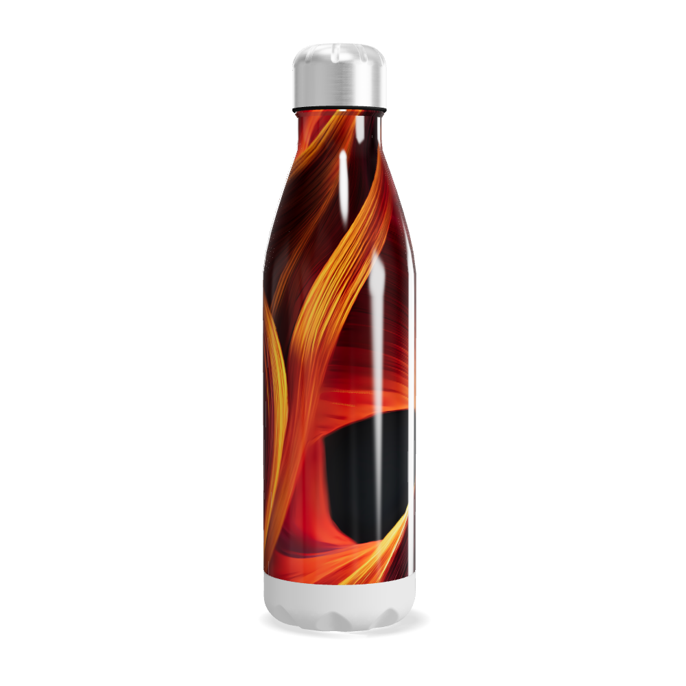 Garrafa Inox - Estampa Vermelha Abstrata