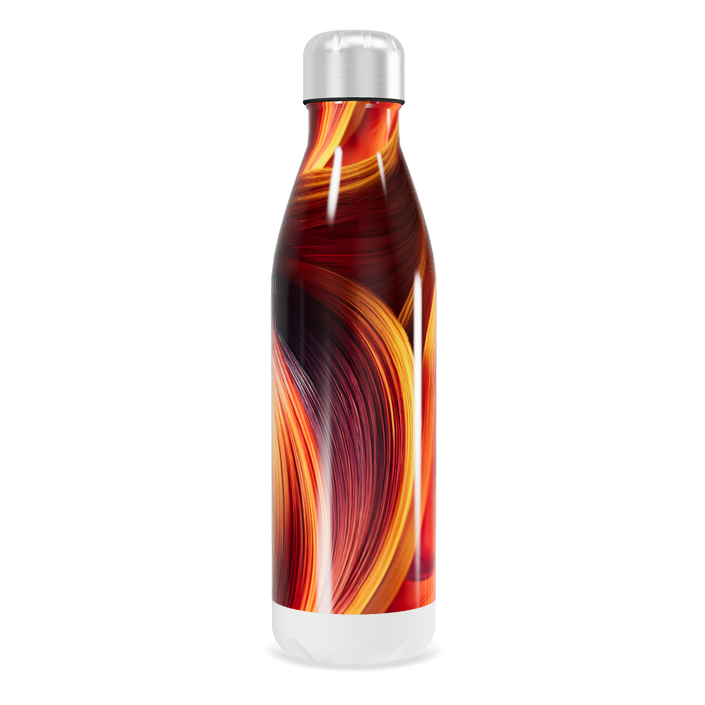 Garrafa Inox - Estampa Vermelha Abstrata