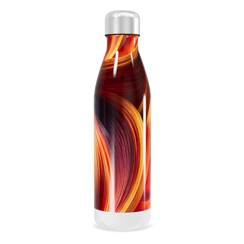 Garrafa Inox - Estampa Vermelha Abstrata