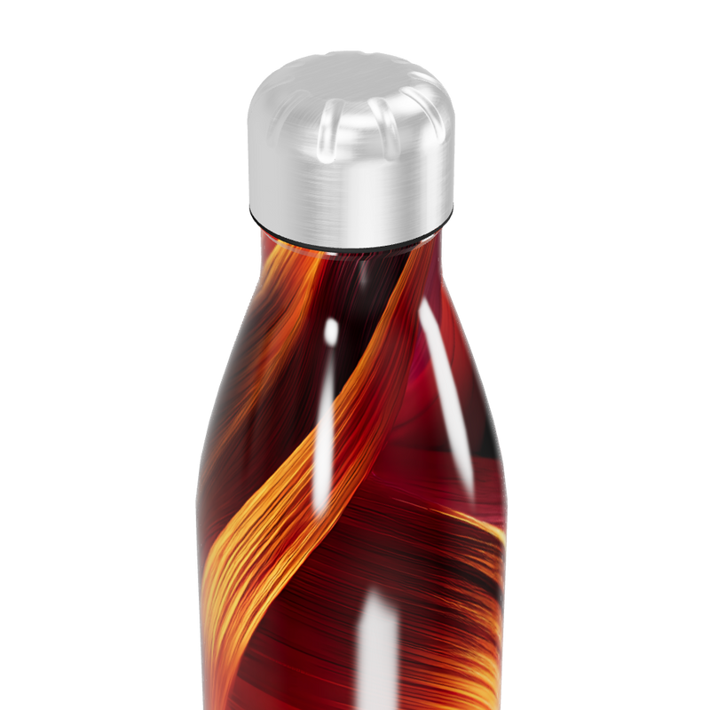 Garrafa Inox - Estampa Vermelha Abstrata