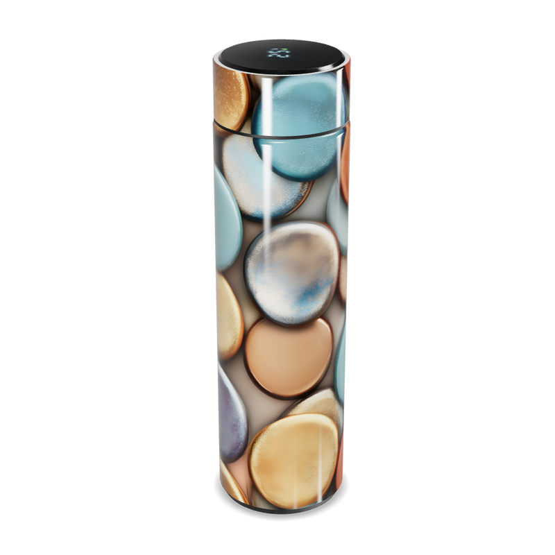 Garrafa Térmica Touch - Estampa Pedras Coloridas