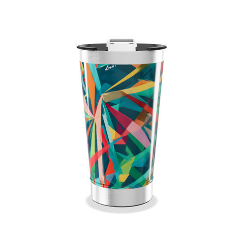 Copo Térmico - Estampa Geométrica Colorida