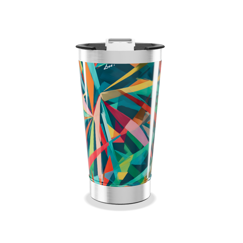 Copo Térmico - Estampa Geométrica Colorida