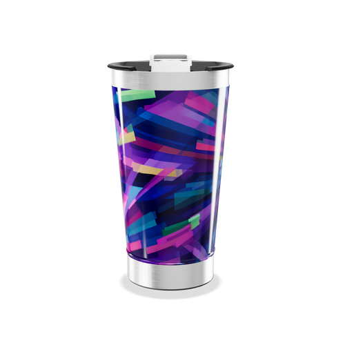 Copo Térmico - Estampa Abstrata Colorida