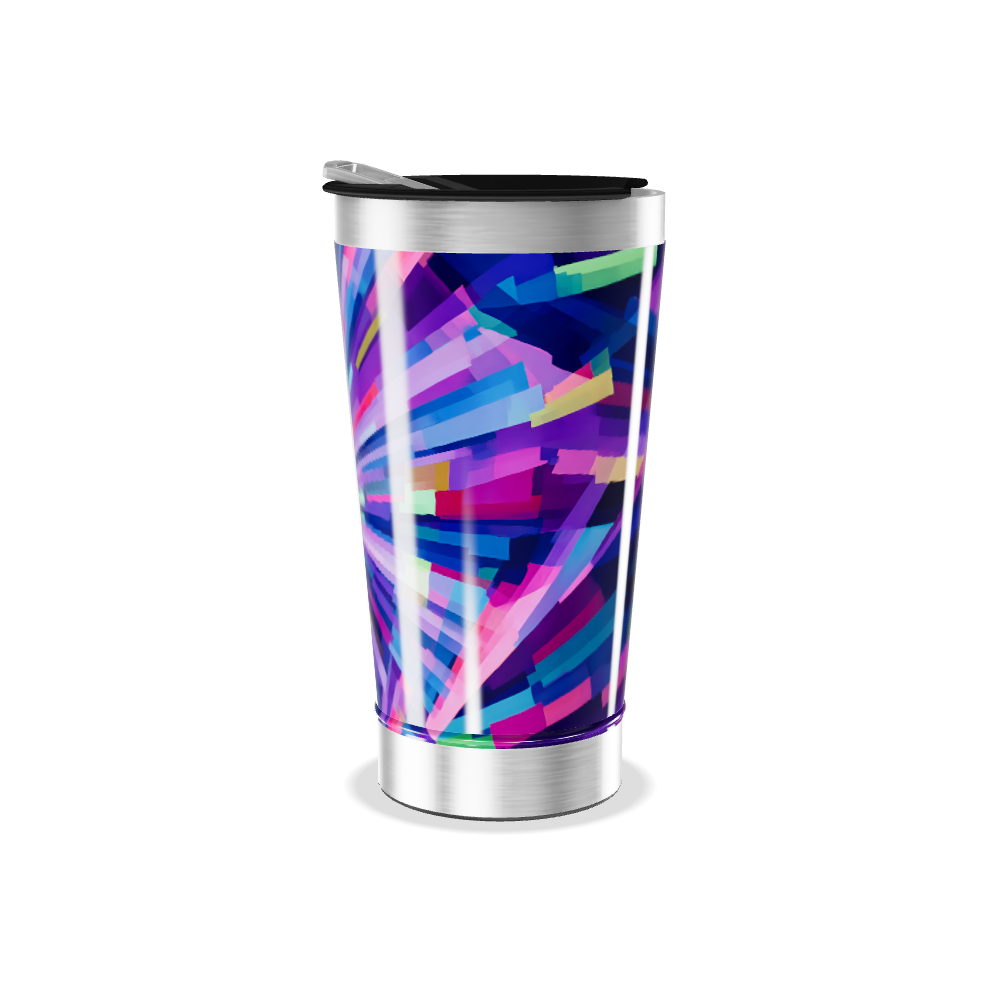 Copo Térmico - Estampa Abstrata Colorida