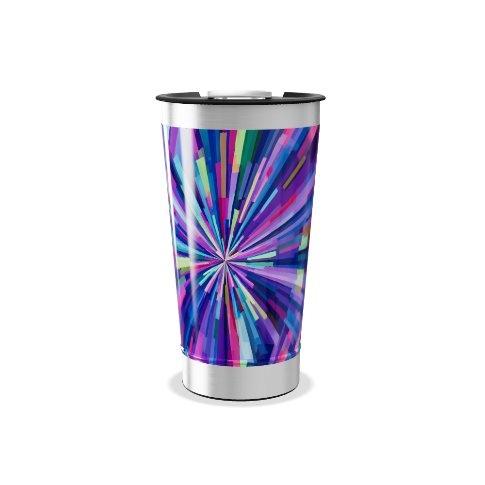 Copo Térmico - Estampa Abstrata Colorida