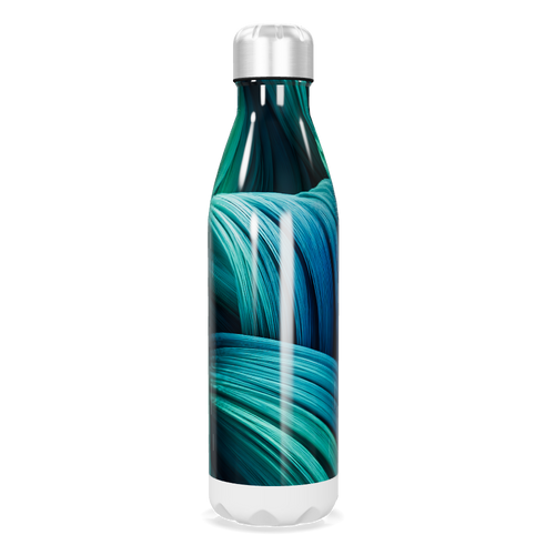 Garrafa Inox - Estampa Azul Turquesa