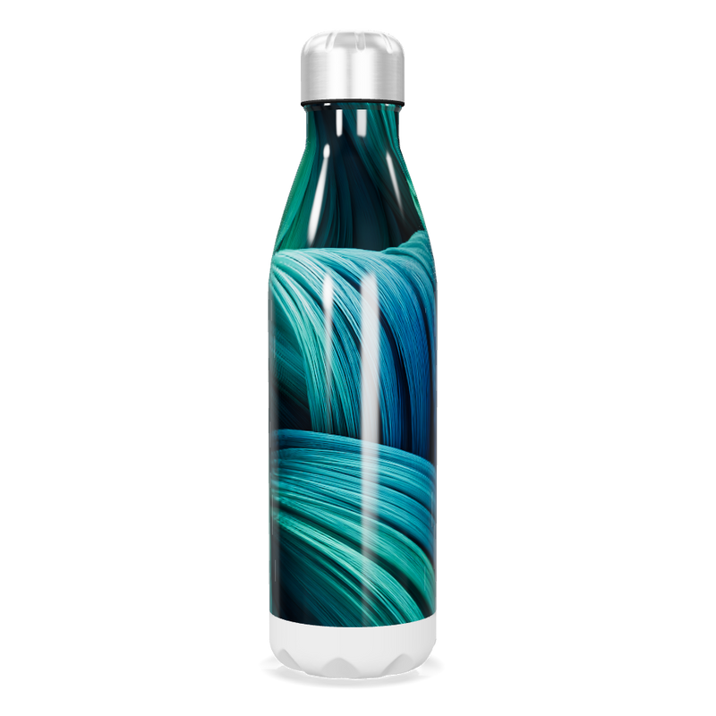 Garrafa Inox - Estampa Azul Turquesa