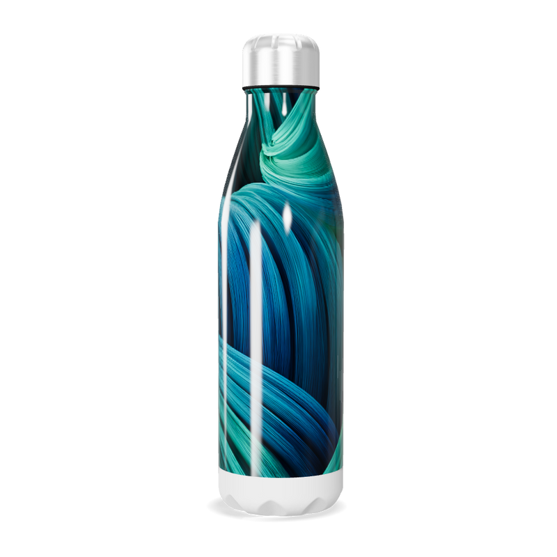Garrafa Inox - Estampa Azul Turquesa