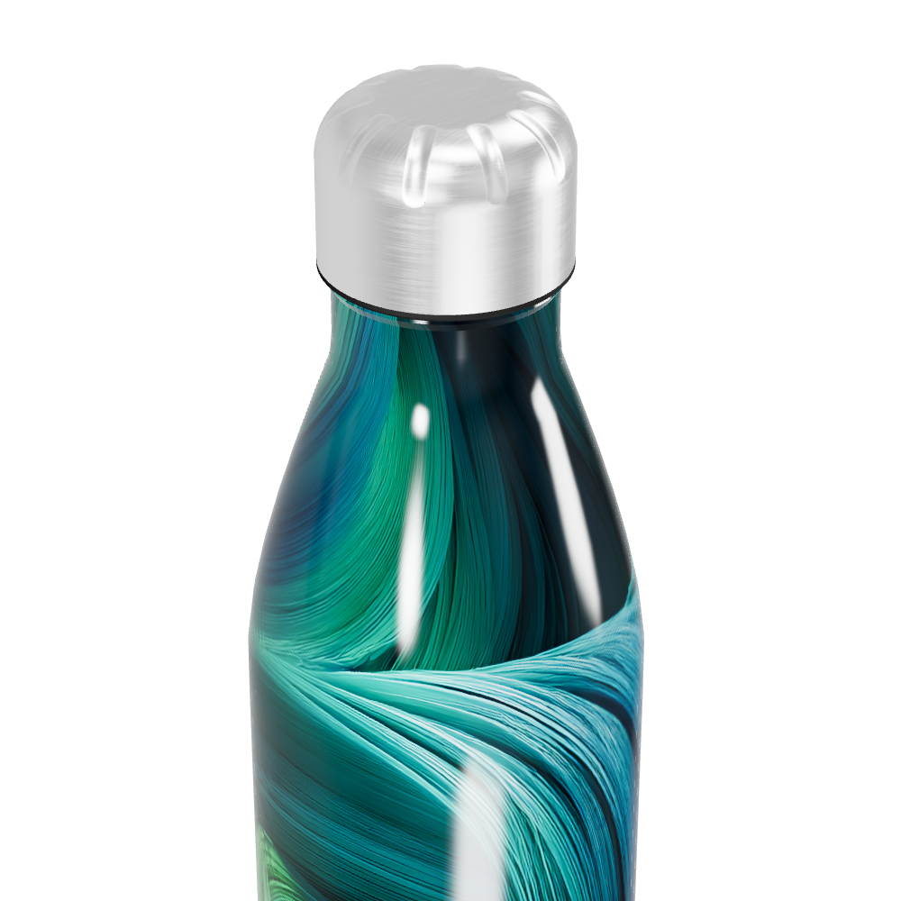 Garrafa Inox - Estampa Azul Turquesa