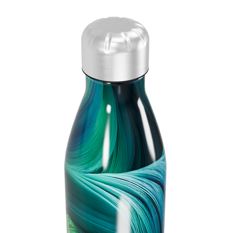 Garrafa Inox - Estampa Azul Turquesa