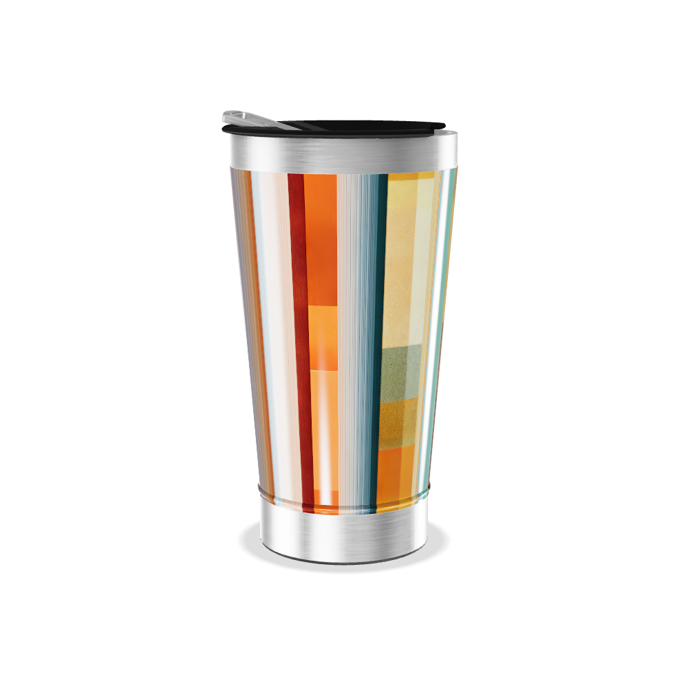 Copo Térmico - Colorido com Listras Verticais
