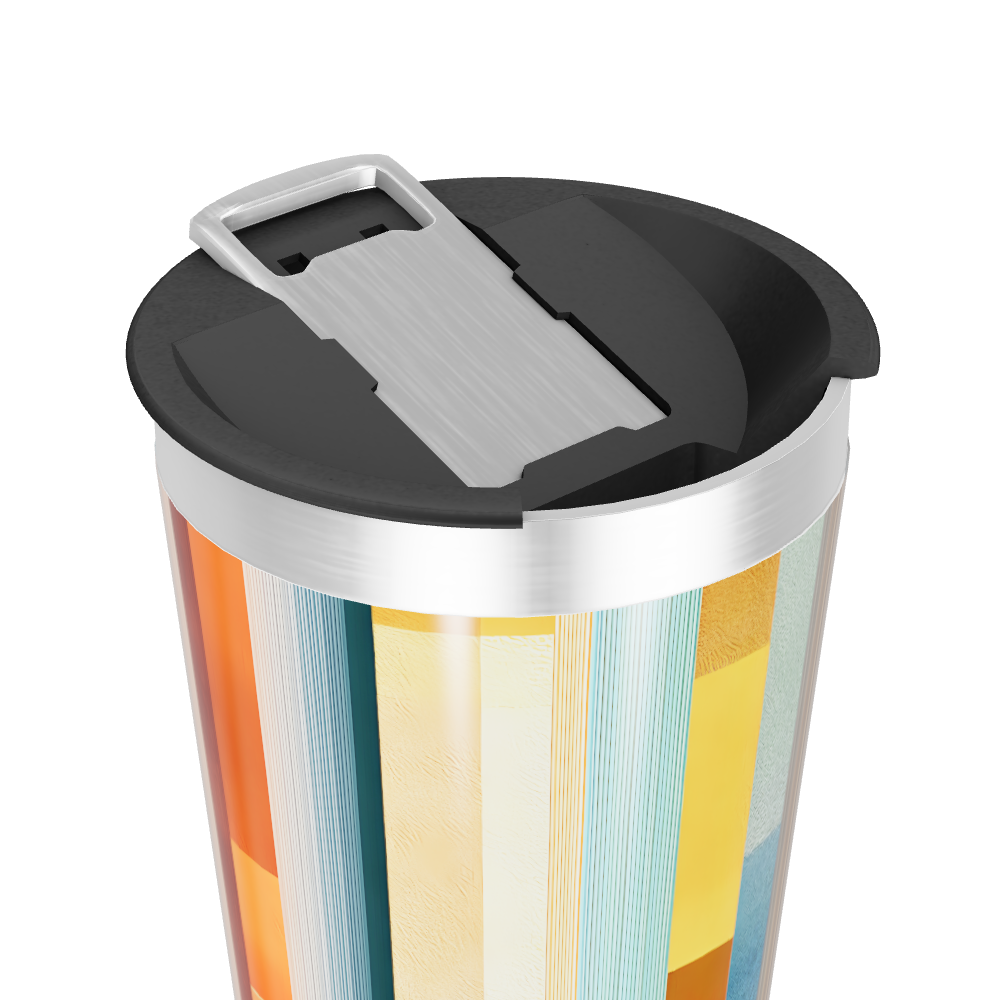Copo Térmico - Colorido com Listras Verticais