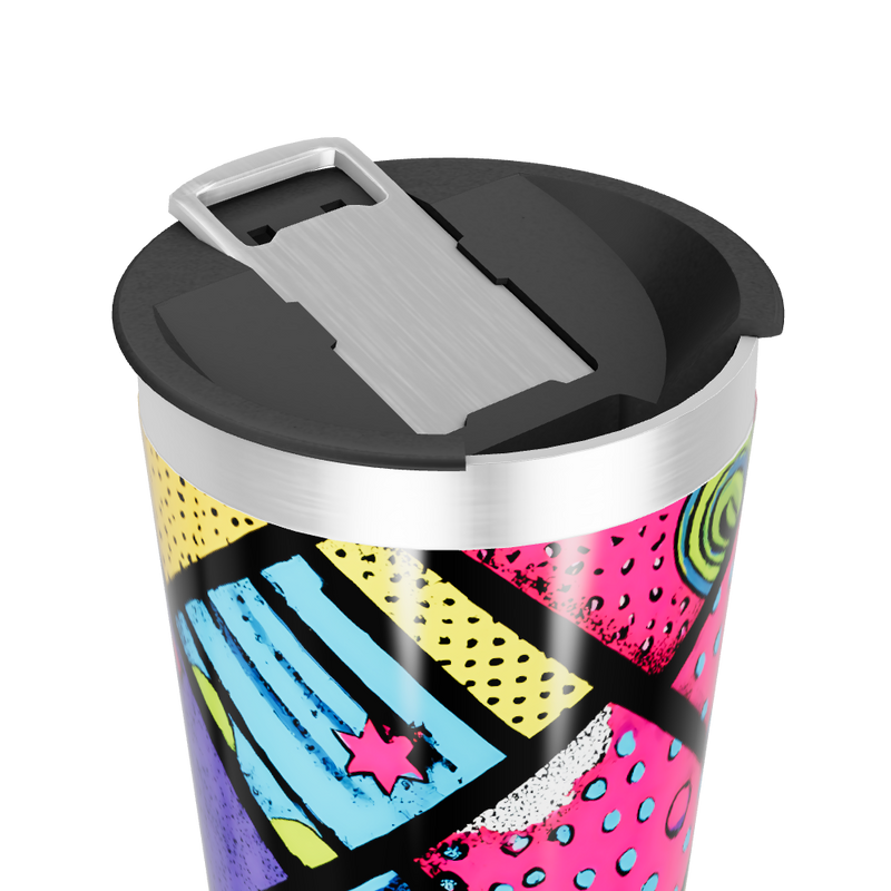 Copo Térmico - Estampa Colorida Geométrica
