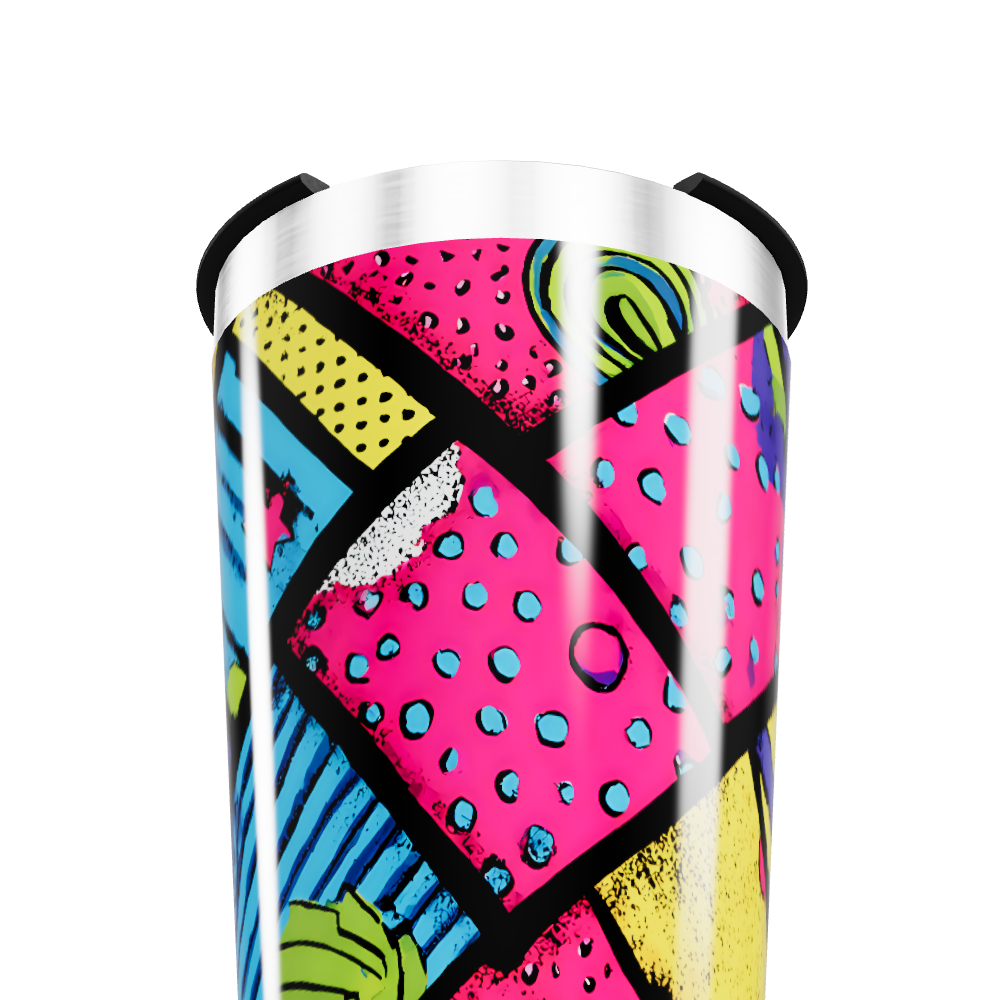 Copo Térmico - Estampa Colorida Geométrica