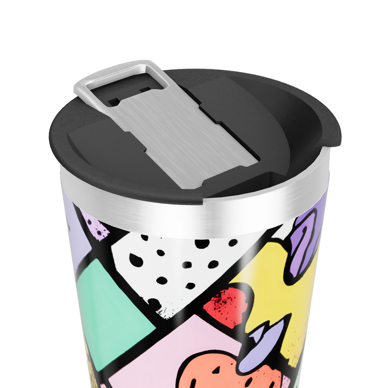 Copo Térmico - Colorido com Arte Abstrata