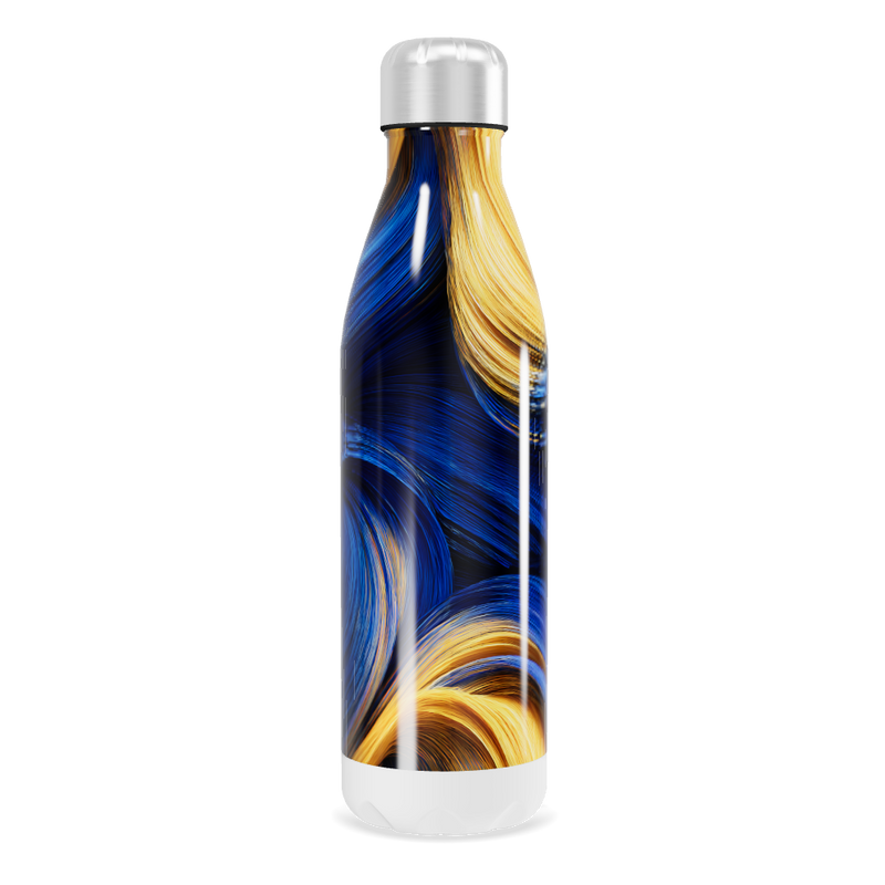 Garrafa Inox - Estampa Azul Ondas