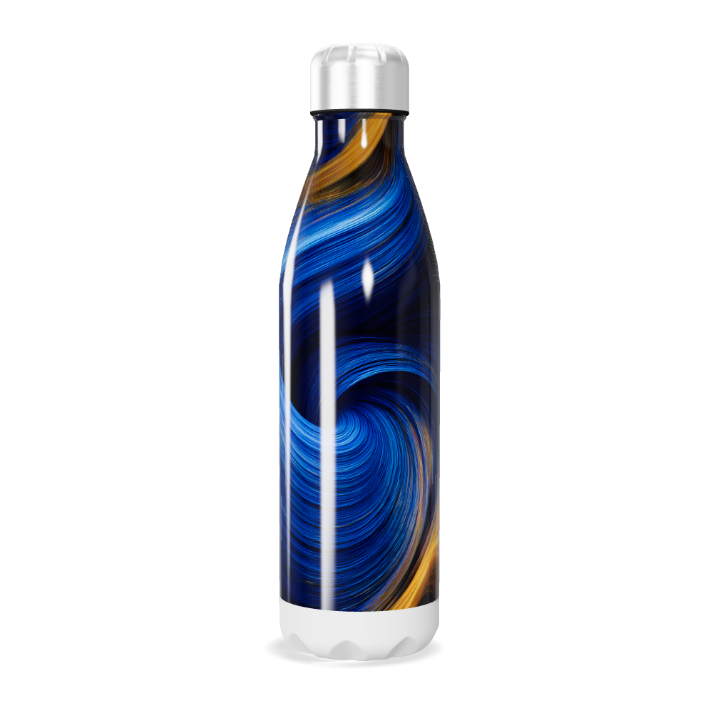 Garrafa Inox - Estampa Azul Ondas