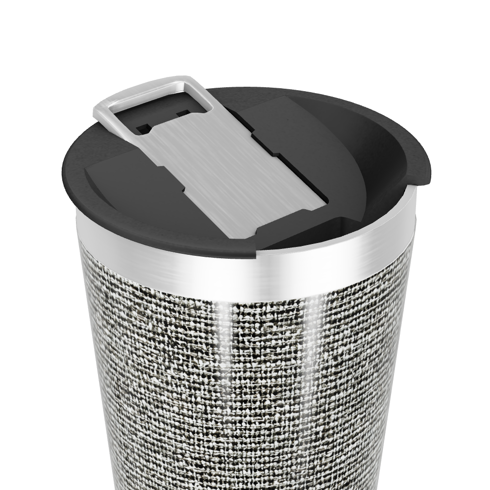 Copo Térmico - Texturizado Cinza Aço Inox