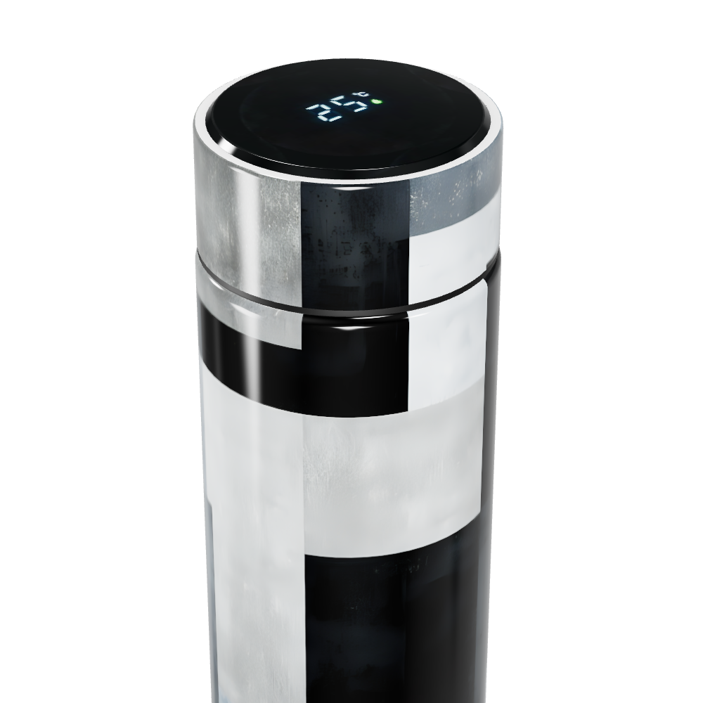 Garrafa Térmica Touch - Preto Inox com Display