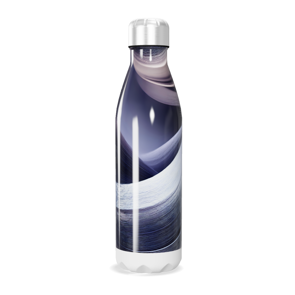 Garrafa Inox - Azul com Estampa Abstrata