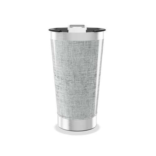 Copo Térmico - Aço Inox Texturizado Prata