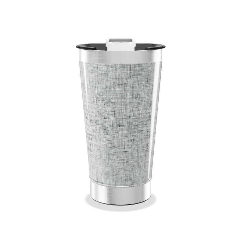 Copo Térmico - Aço Inox Texturizado Prata