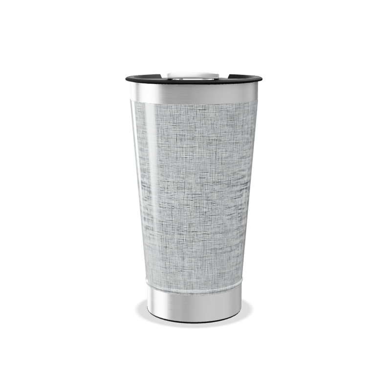 Copo Térmico - Aço Inox Texturizado Prata