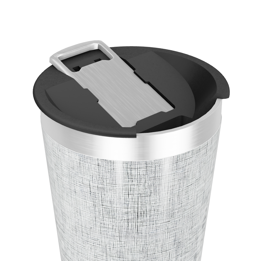 Copo Térmico - Aço Inox Texturizado Prata