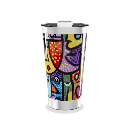 Copo Térmico - Arte Colorida Abstrata