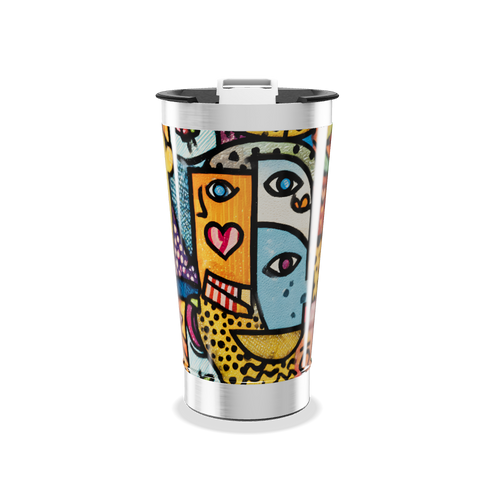 Copo Térmico - Estampa Artística Colorida