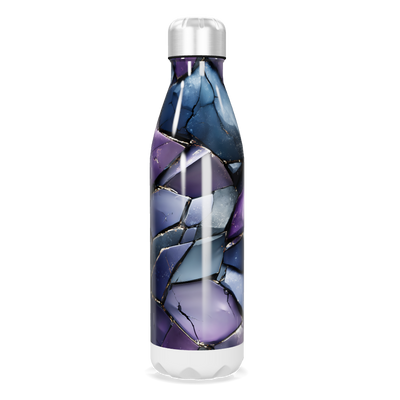 Garrafa Inox - Estampa Mármore Azul