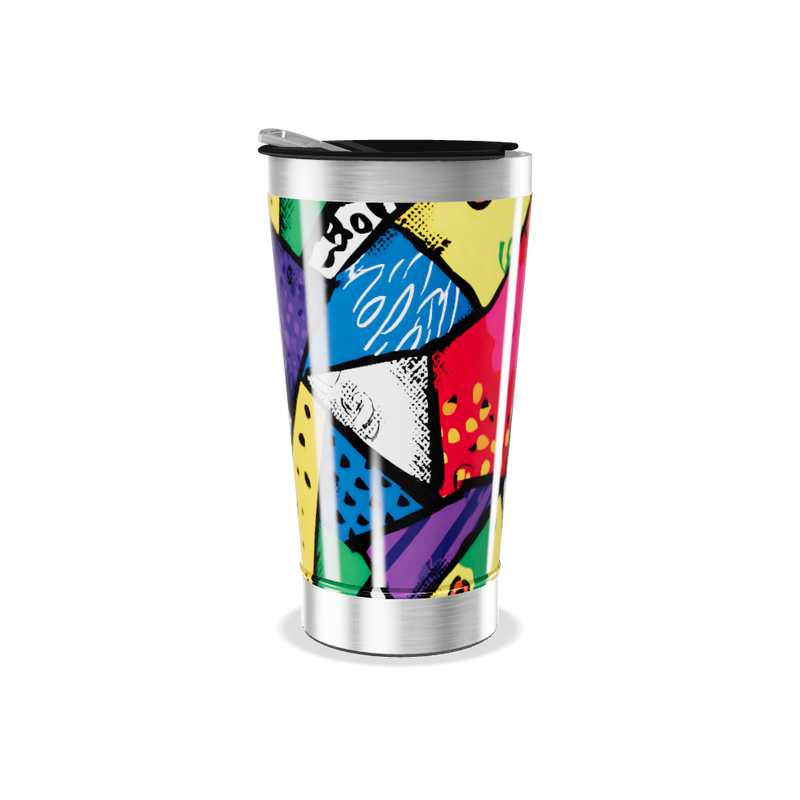 Copo Térmico - Estampa Colorida Geométrica