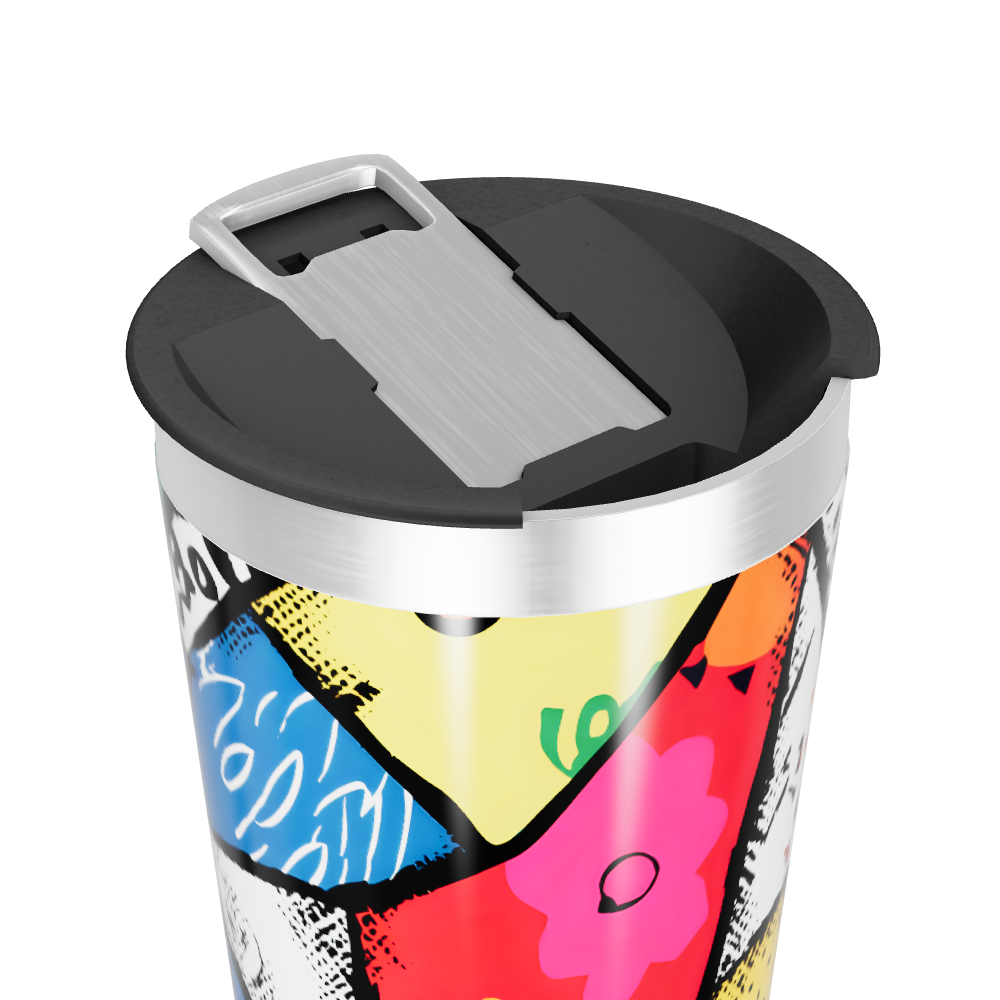 Copo Térmico - Estampa Colorida Geométrica