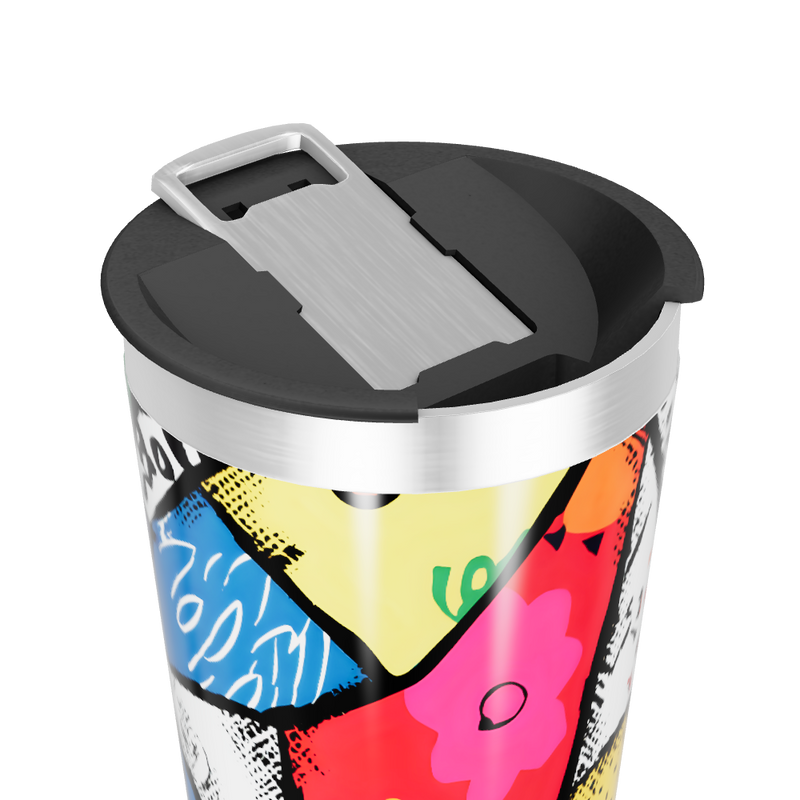 Copo Térmico - Estampa Colorida Geométrica