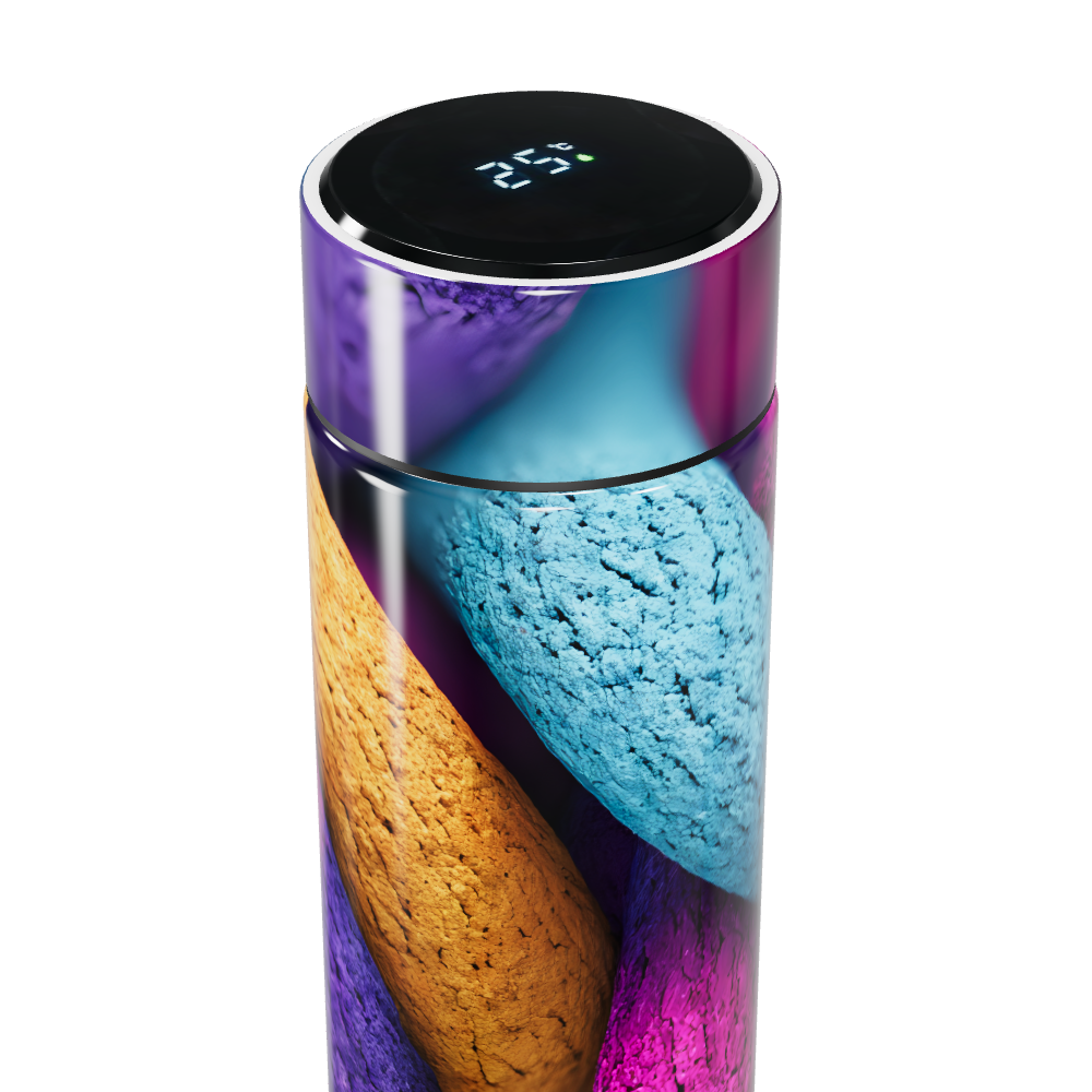 Garrafa Térmica Touch - Estampa Colorida Macarons