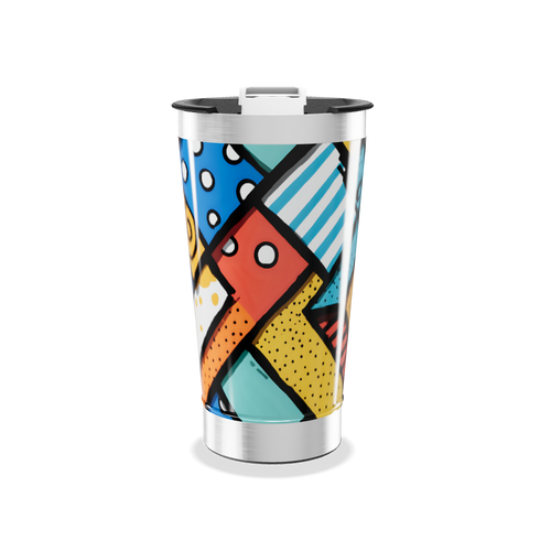 Copo Térmico - Estampa Colorida Moderna