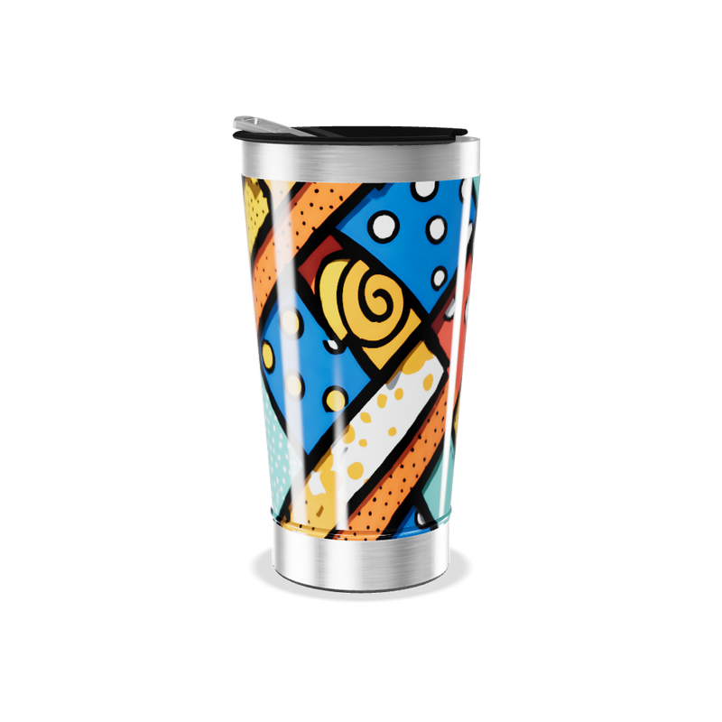 Copo Térmico - Estampa Colorida Moderna