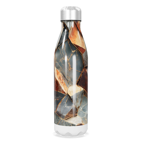 Garrafa Inox - Estampa Mármore Colorida