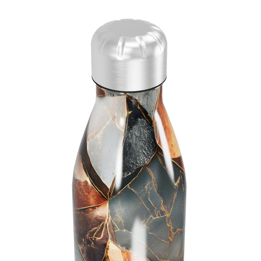 Garrafa Inox - Estampa Mármore Colorida