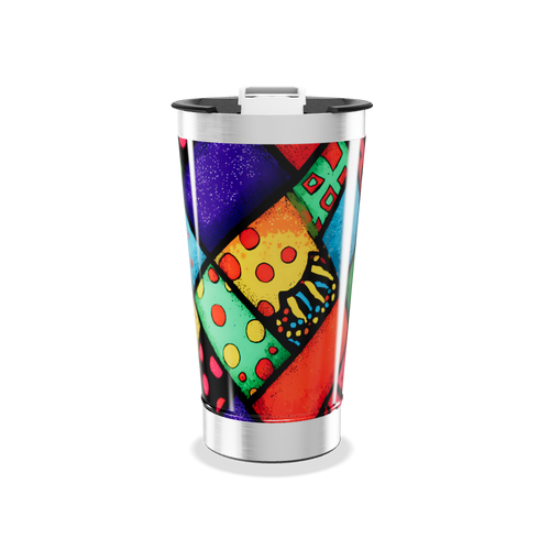 Copo Térmico - Estampa Colorida Geométrica